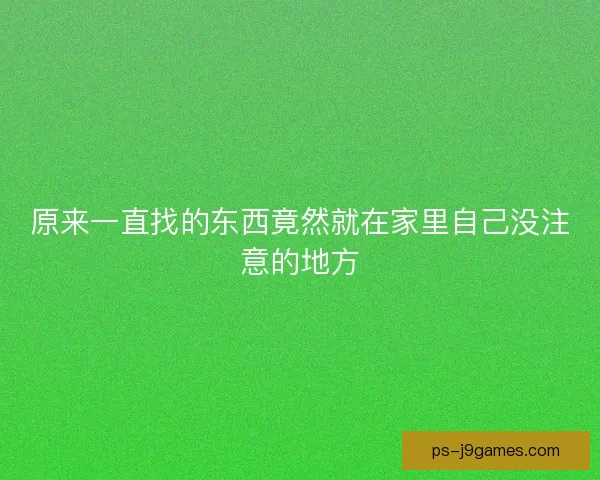 原来一直找的东西竟然就在家里自己没注意的地方